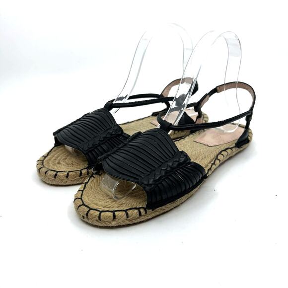 Avec Les Filles Genevie Slingback Espadrille Sandal Black 6.5 US - Picture 1 of 10